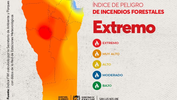 La cartera ambiental capacita a brigadistas de San Luis Solidario para la interpretación del índice de peligro de incendios