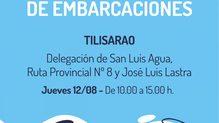 Este jueves matricularán embarcaciones en Tilisarao