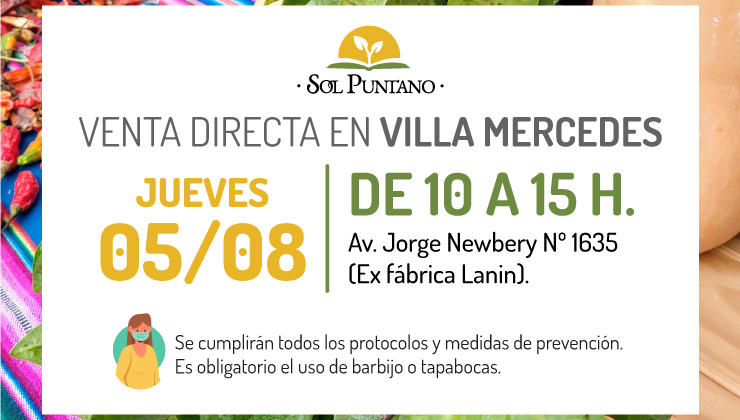 Este jueves llega otra venta directa de Sol Puntano a la ciudad de Villa Mercedes