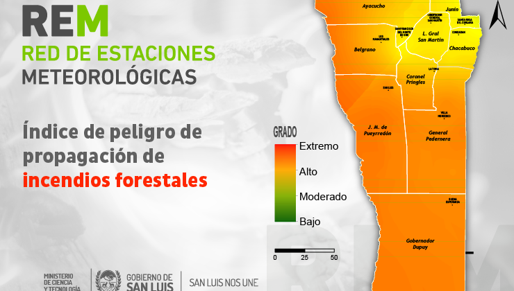 Factores que inciden en los focos ígneos: la REM pone a disposición el Índice de Peligro de Propagación de Incendios Forestales