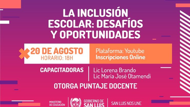 Abren las inscripciones para “La Inclusión Escolar: Desafíos y Oportunidades”