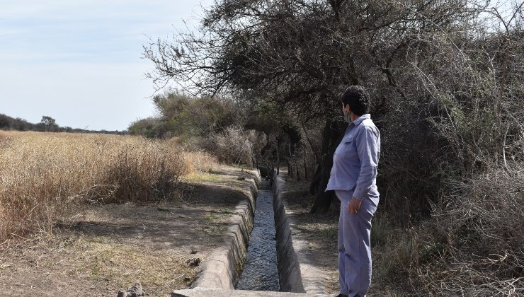 San Luis Agua realizó tareas de mantenimiento en el Canal Río Amieva