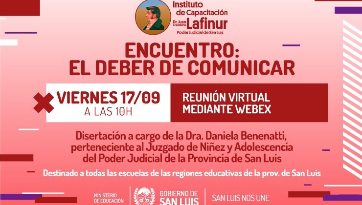 Este viernes inicia el ciclo de encuentros “El deber de comunicar”