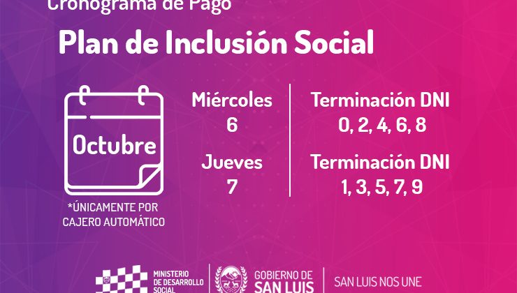 El Plan de Inclusión Social recibe el beneficio esta semana