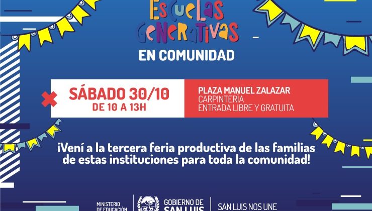 Llega a Carpintería la 3° Feria “Escuelas Generativas en Comunidad”