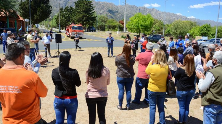 El ingreso a Cortaderas ya tiene su rotonda para ordenar el tránsito y brindar mayor seguridad