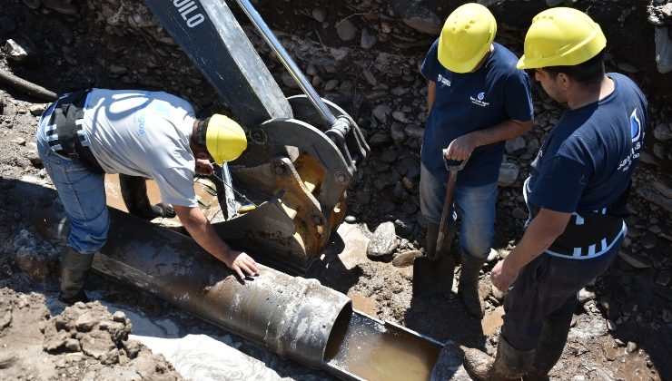 San Luis Agua realizó una reparación en el Acueducto de la Planta de Bombeo de Merlo