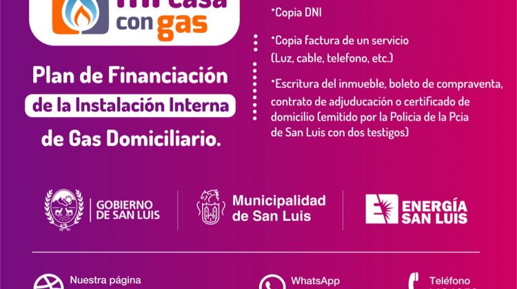 Plan Mi Casa con Gas: 439 vecinos se inscribieron en la primera semana