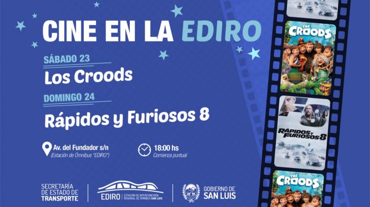 El cine gratuito para niños y grandes vuelve a la EDIRO