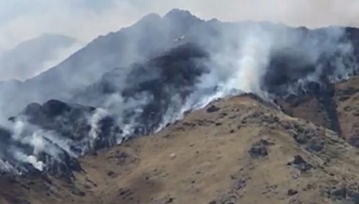 Lograron contener las llamas antes de que crucen el arroyo de Pasos Malos