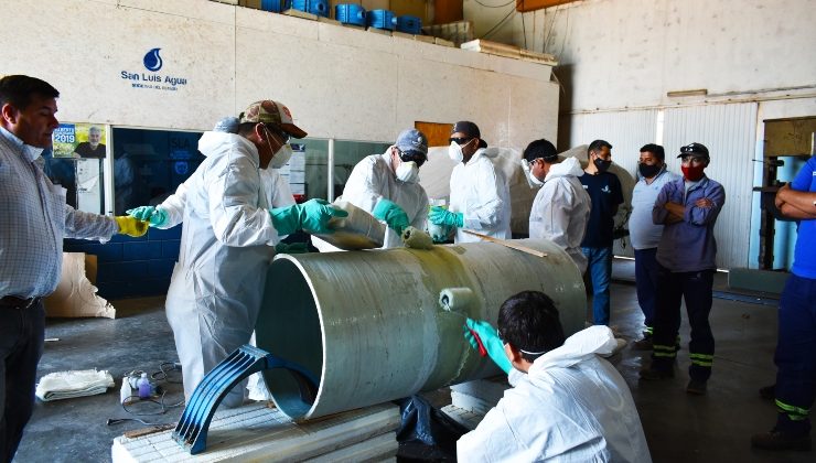 Personal de Acueductos de San Luis Agua se capacitó en reparación de cañerías