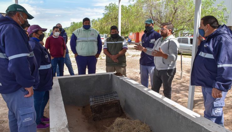 Armaron una lombricompostera en la barrera fitosanitaria de Desaguadero