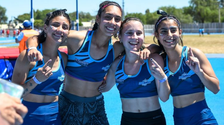 El Atletismo aportó un nuevo oro para San Luis: Valentina Polanco, Iara Aro, Gema Rojas y Camila Quiroga se adjudicaron la posta 4x100m