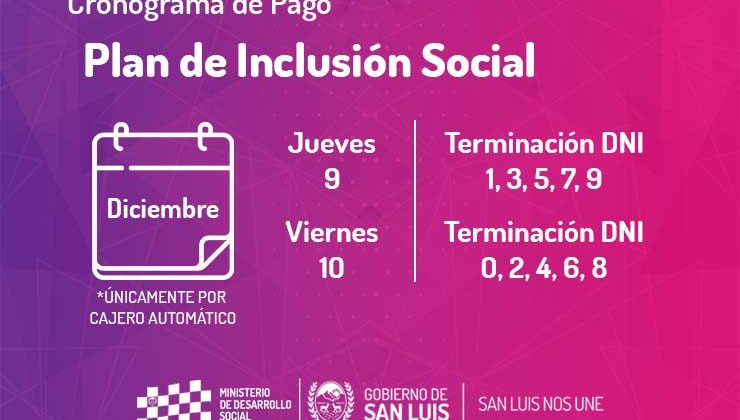 El Plan de Inclusión Social percibe el beneficio esta semana