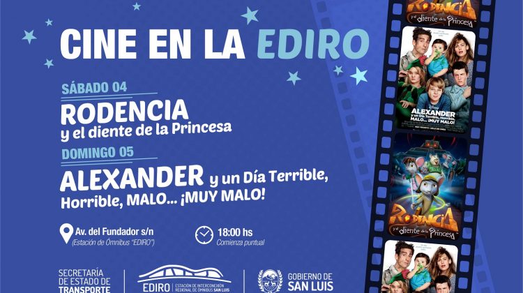 Llega un nuevo fin de semana de películas en el cine gratuito de la EDIRO