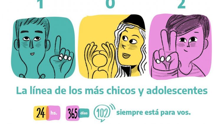 Promueven la utilización de la línea gratuita “102” exclusiva para chicos y chicas