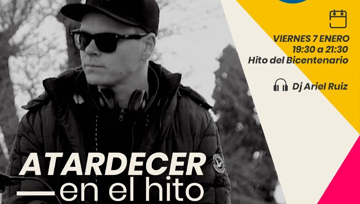 “Atardecer en el Hito” presenta al DJ Ariel Ruiz