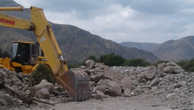 San Luis Agua realizó el encauzamiento de un sector del río Amieva