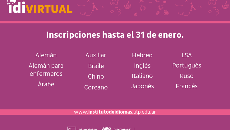 Continúan abiertas las inscripciones para los cursos de idiomas