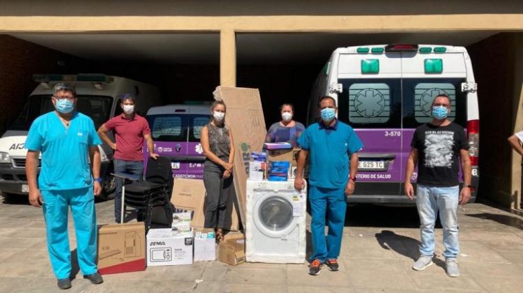 El centro de salud de Saladillo y el hospital de La Toma recibieron equipos e insumos