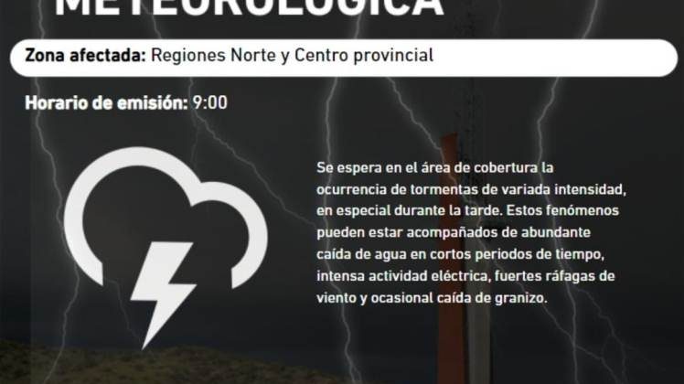 Para este miércoles se esperan tormentas de variada intensidad