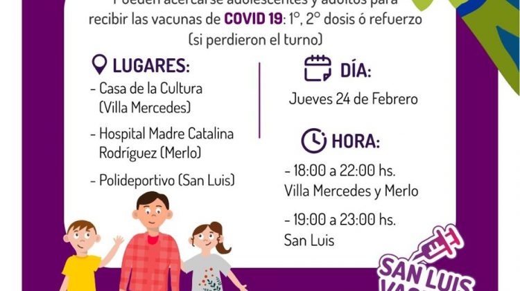 Llega una nueva jornada de “Súper Noche de Vacunación” contra el Coronavirus