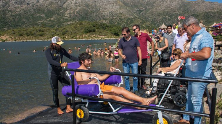 Inauguraron en Piscu Yaco la primera playa inclusiva de San Luis