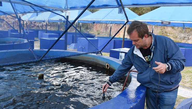 Realizaron las primeras mediciones multiparamétricas en la Estación de Piscicultura Río Grande