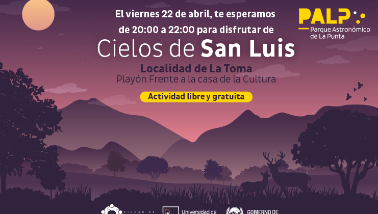 Este viernes el PALP visitará a La Toma con “Cielos de San Luis”