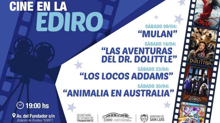 Abril para toda la familia: confirmaron la grilla del cine gratuito de la EDIRO