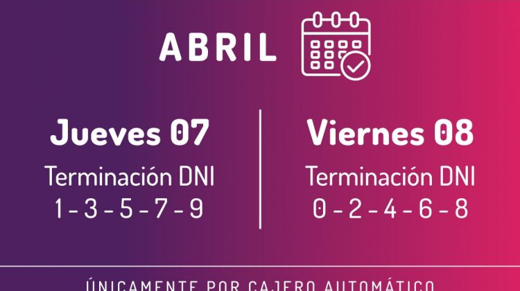 Este jueves y viernes cobrarán los beneficiarios de Inclusión Social