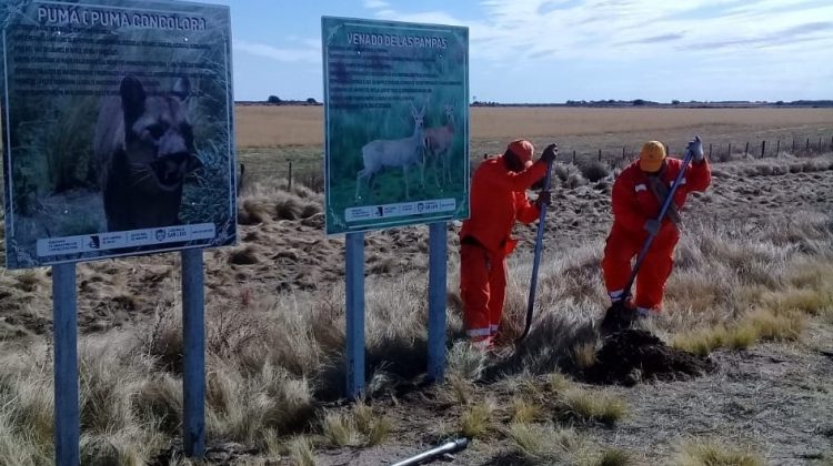 Comenzó la instalación de la cartelería informativa y de concientización para preservar la fauna silvestre