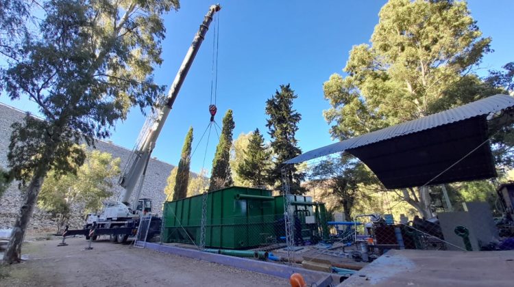 Instalan el segundo módulo de la nueva planta potabilizadora de Nogolí