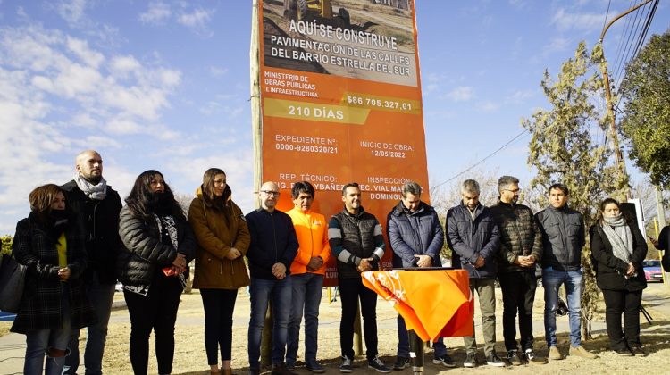 Más progreso para los vecinos de la ciudad de San Luis: comenzó la pavimentación de calles del barrio Estrella del Sur