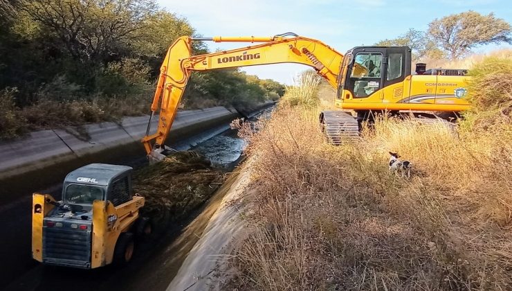 Finalizó la limpieza del canal Paso de las Carretas