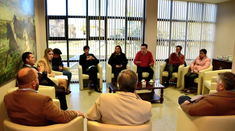 Anastasi y el presidente de la Federación de Bomberos Voluntarios se reunieron con senadores