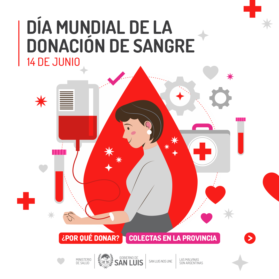 Día del Donante de Sangre: la Provincia organizó colectas para fomentar  esta esencial acción - Agencia de Noticias San Luis