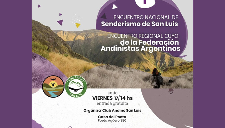 En la Casa del Poeta brindarán una charla por el 1° Encuentro Nacional de Senderismo