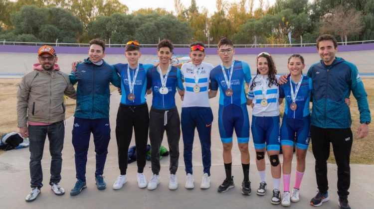 Tres campeones argentinos y nueve medallas para San Luis en la 1ª jornada del Campeonato Argentino de Pista