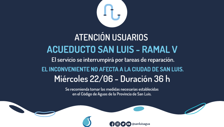 Realizarán reparaciones en el acueducto San Luis