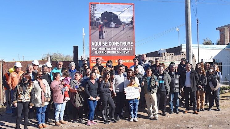 Llega el pavimento para más de 115 vecinos del barrio Pueblo Nuevo de la ciudad de San Luis