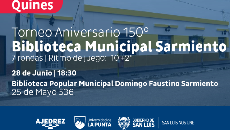 La Biblioteca Municipal Sarmiento de Quines mueve las piezas por su 150º aniversario