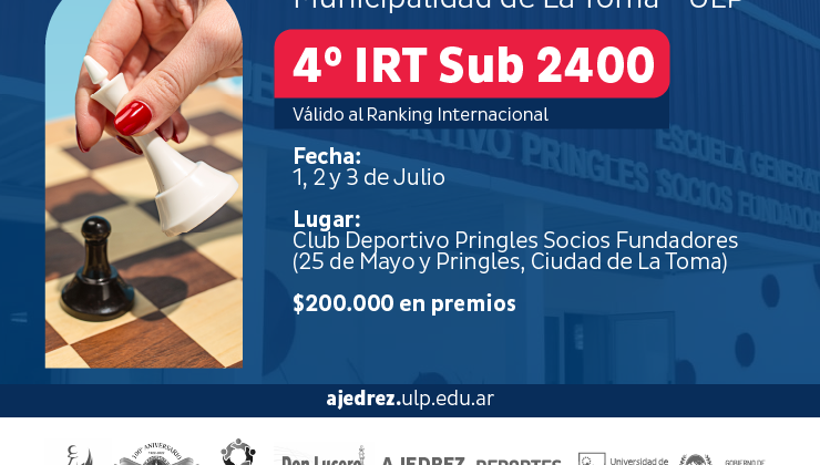 Ajedrez: La Toma recibe un torneo internacional que reparte 200 mil pesos en premios