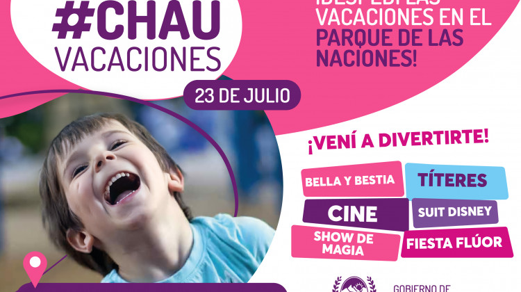 Este sábado llega “Chau Vacaciones”, un evento con actividades para toda la familia