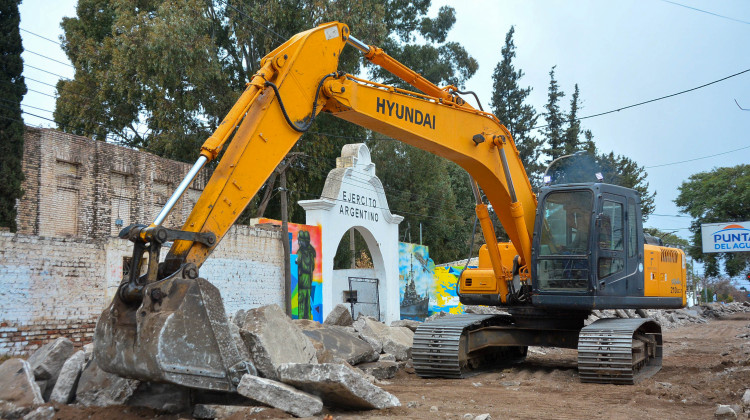 Inició la puesta en valor de la avenida Franco Pastore, Sucre y Presidente Perón de la ciudad de San Luis