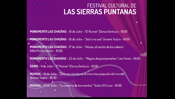 Comienza el Festival Cultural de las Sierras Puntanas