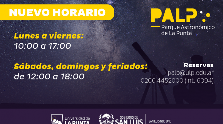 El Parque Astronómico La Punta se prepara para las vacaciones de invierno