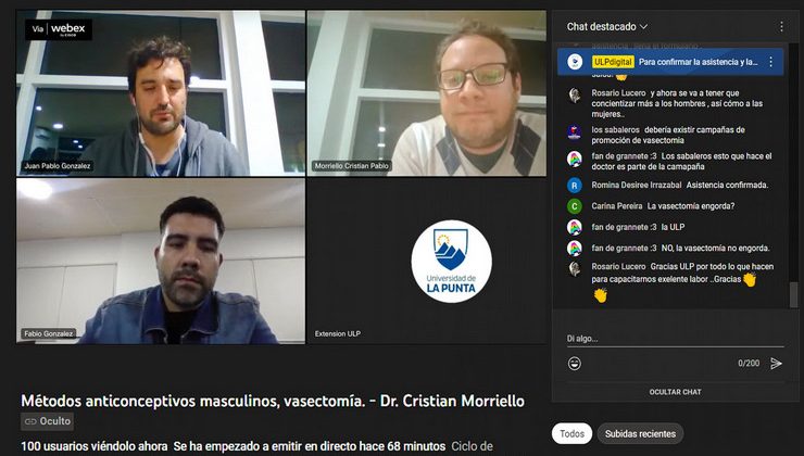 La ULP dictó una charla sobre “Métodos anticonceptivos masculinos, vasectomía”