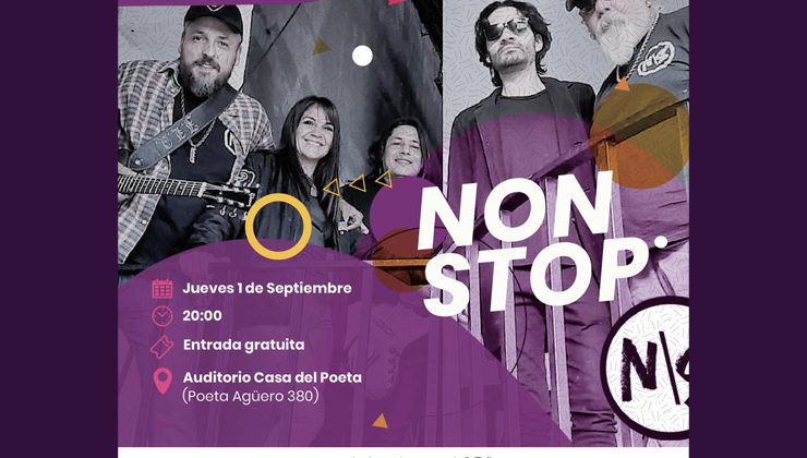 La banda de rock “Non Stop” se presenta en la Casa del Poeta