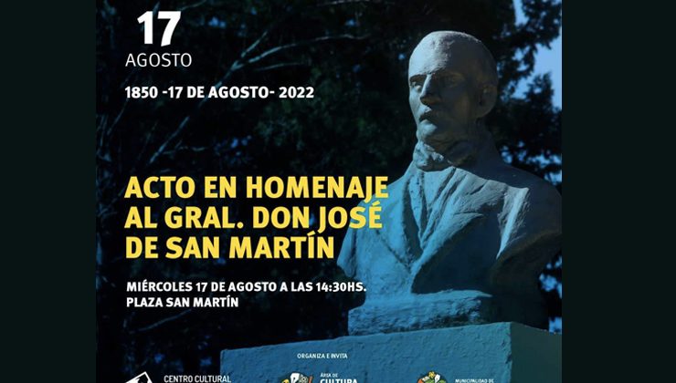 Cultura será parte del homenaje al General José de San Martín en San Francisco